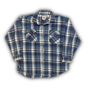 Dickies 80s Flannel Button Down Mens Medium